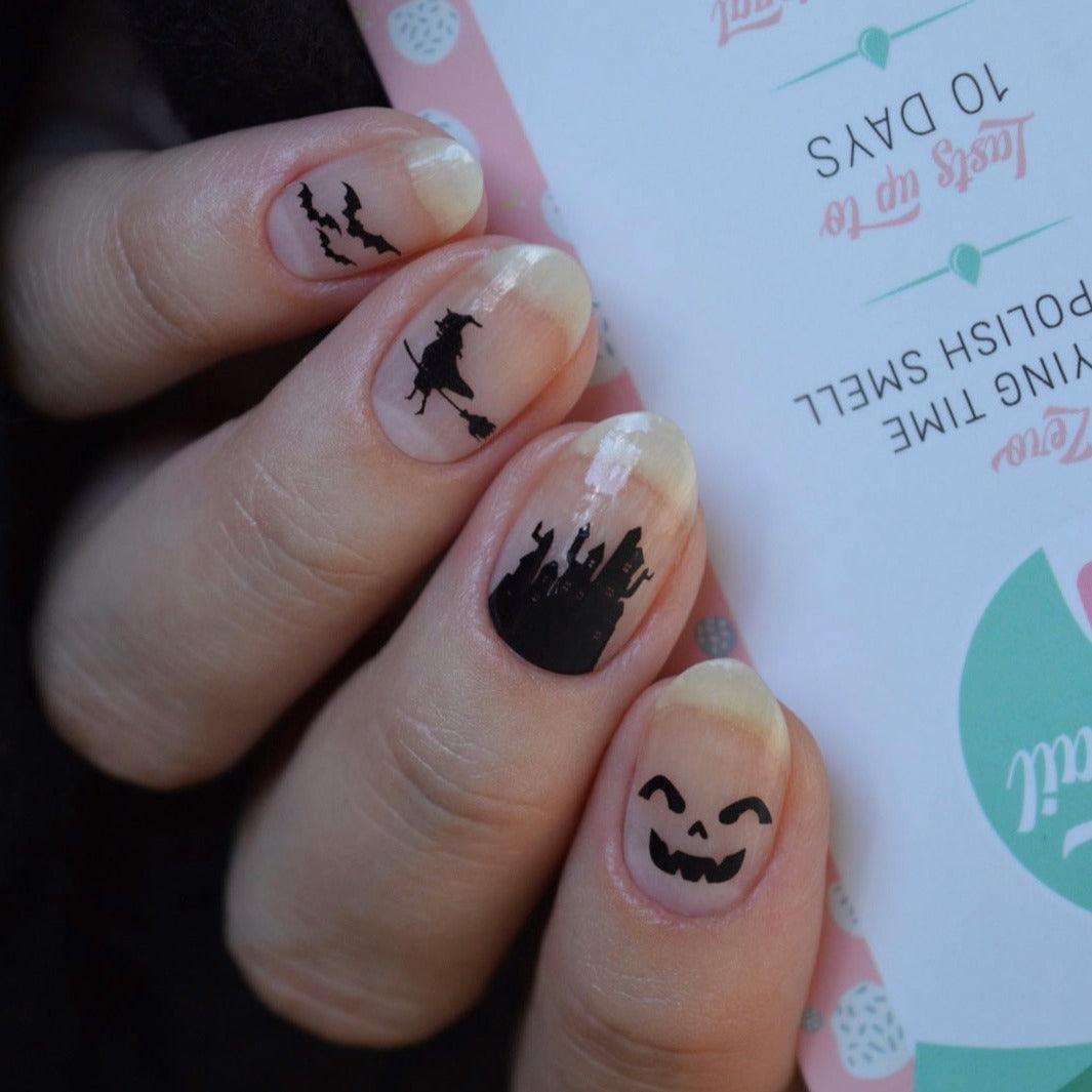 Haunted House | Transparent Halloween Themed Nail Polish Wrap