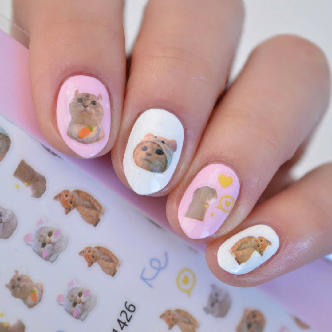 Kitty Cat PLAY Nail Art Sticker