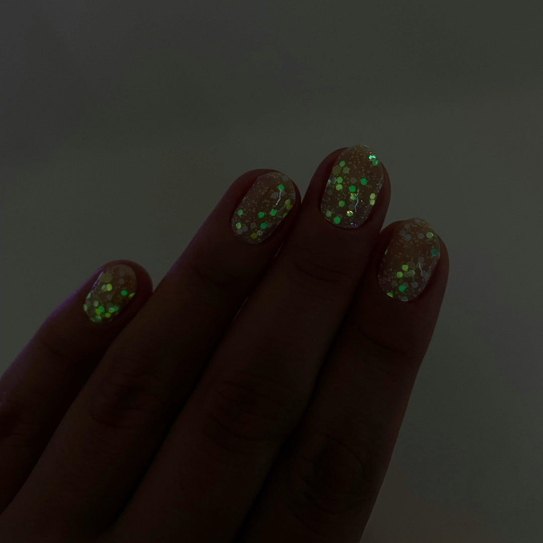 Lychee (Glow in the dark) | Super Jellies DIY Hard Semi Cured Gel Nail Wraps