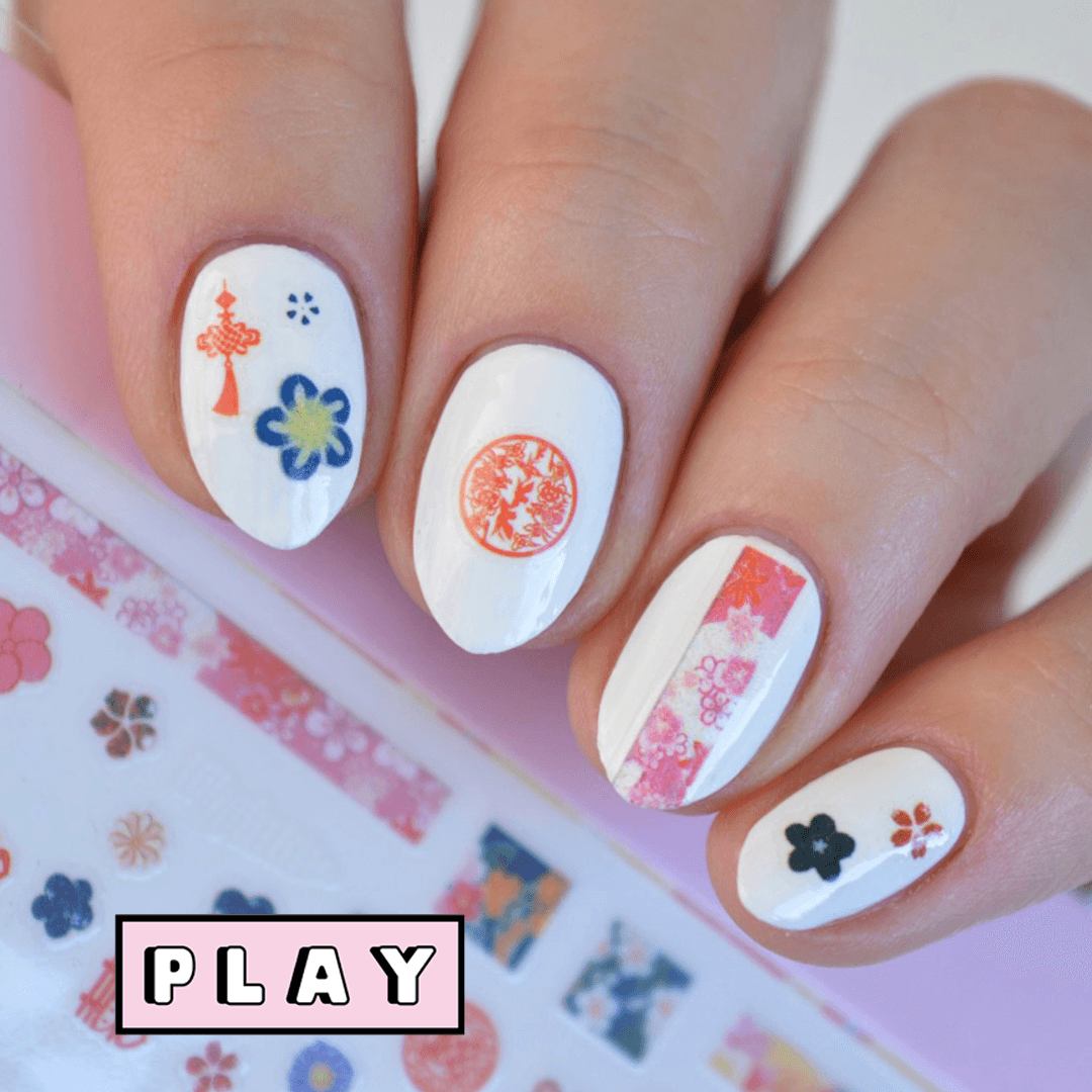 Kasuri PLAY Nail Art Sticker