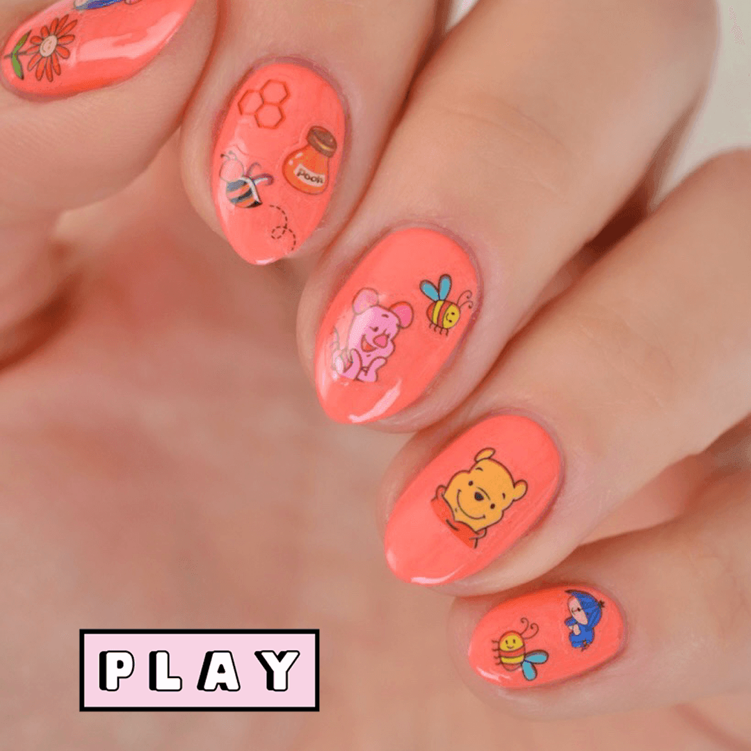 Winnie PLAY Nail Art Sticker