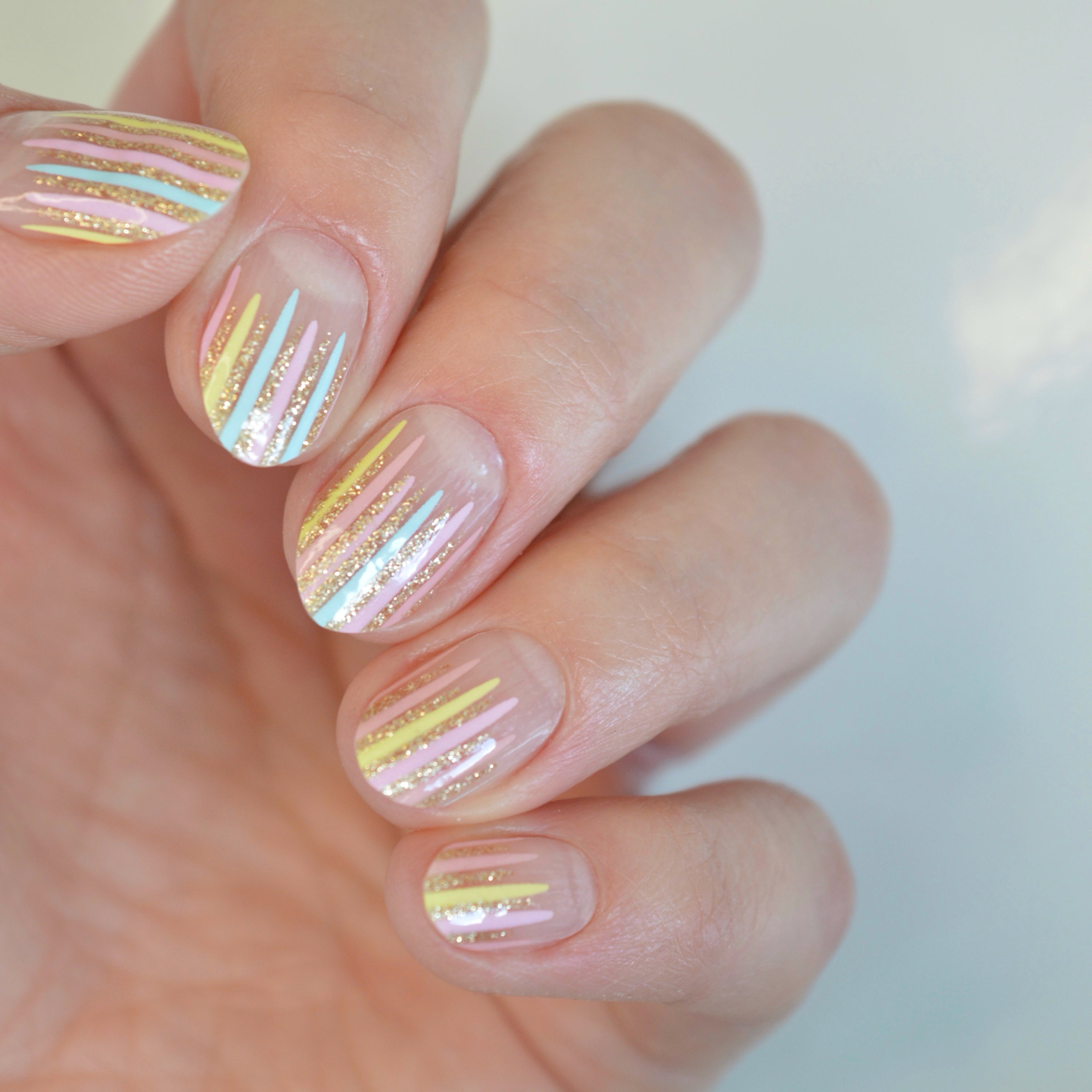 Alanna | Pastel Rainbow Nail Polish Wraps