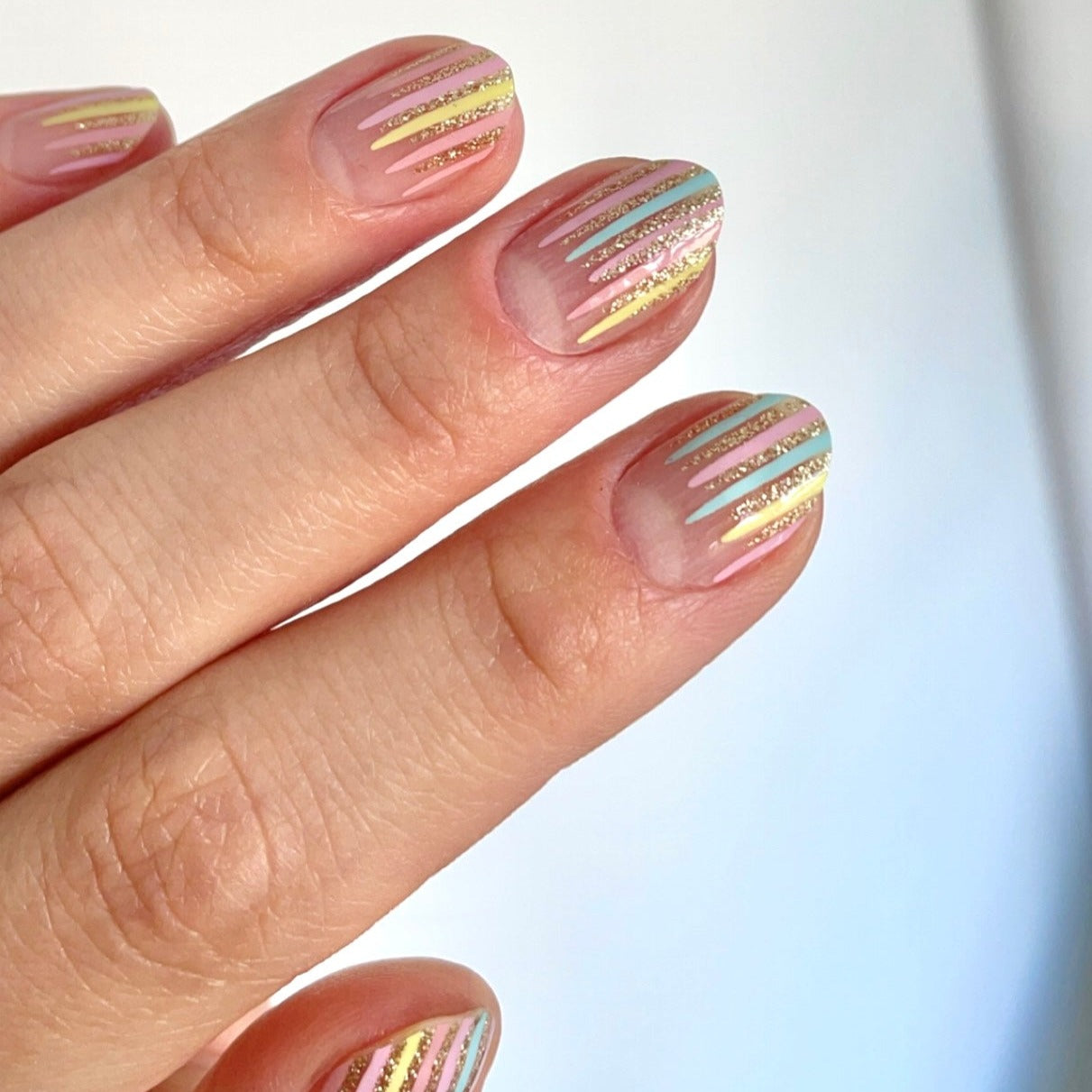 Alanna | Pastel Rainbow Nail Polish Wraps