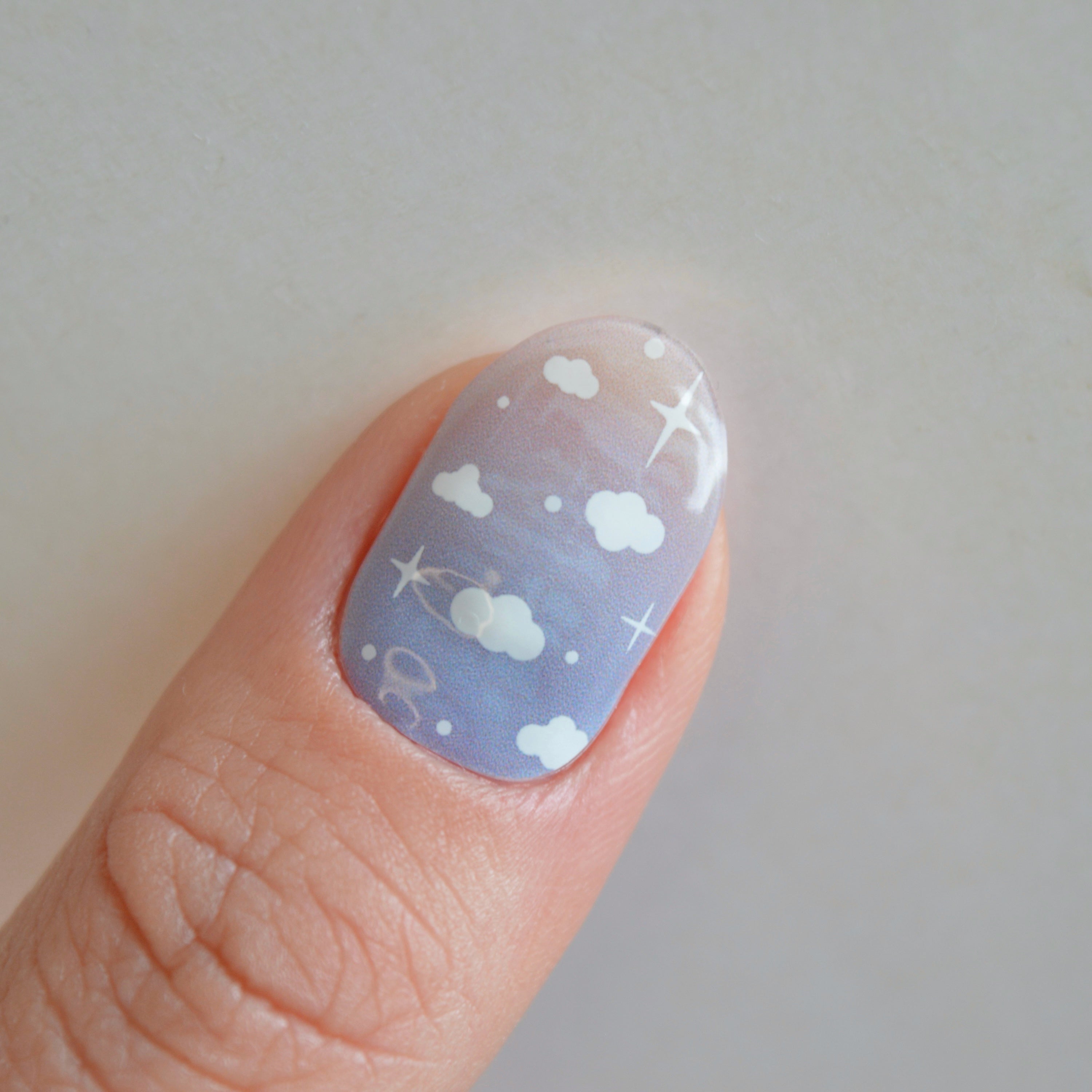 Cloudy Day | Super Jellies DIY Hard Semi Cured Gel Nail Wraps