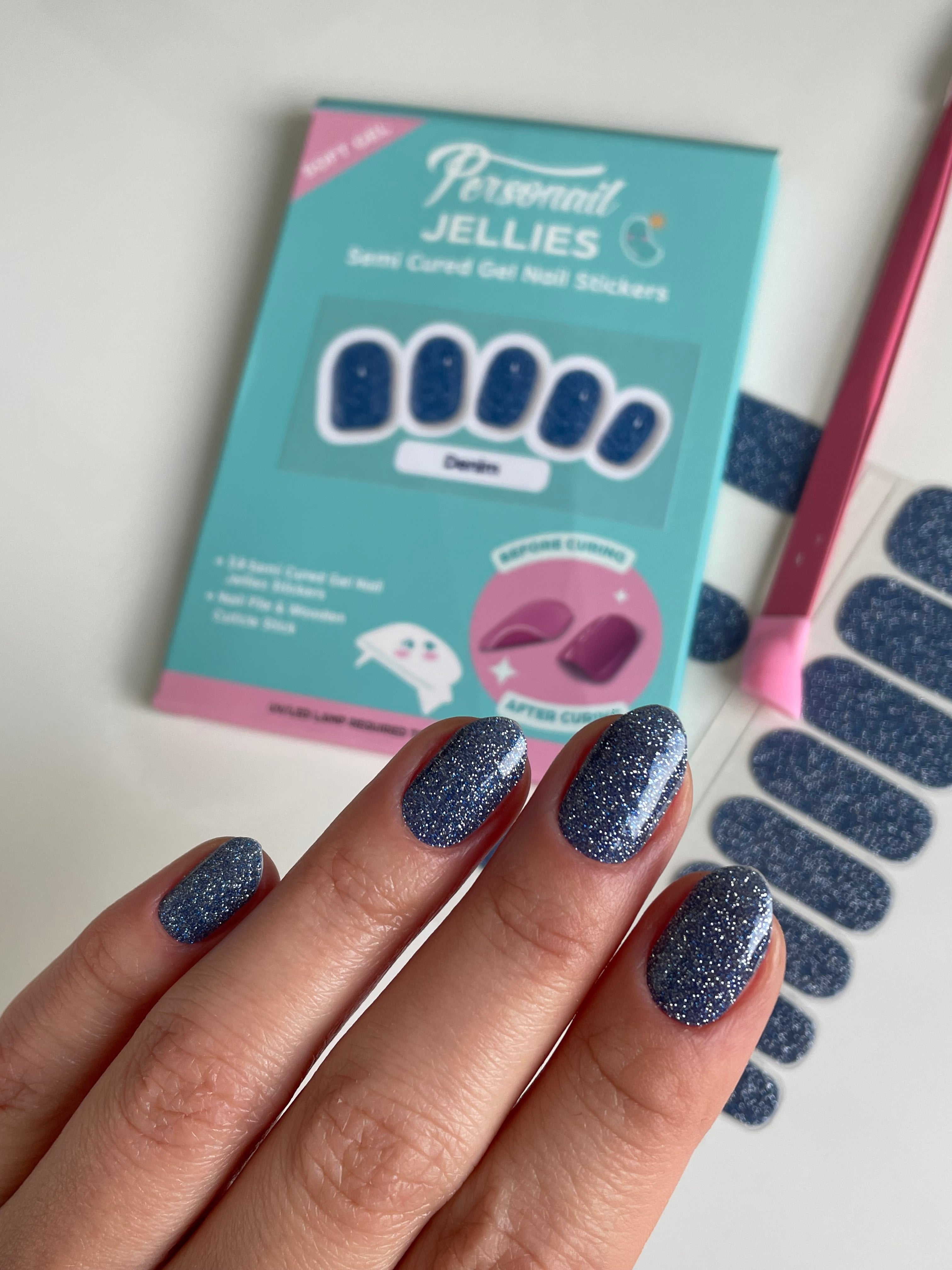 Denim | Jellies DIY Soft Semi Cured Gel Nail Wraps