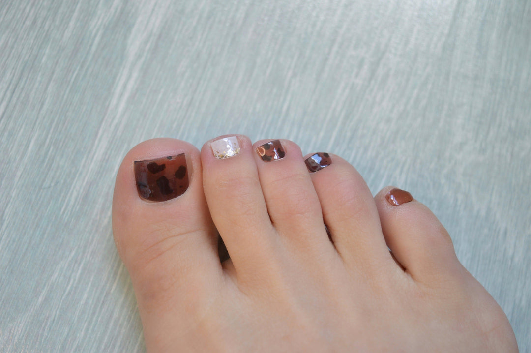 (Pedi/Toes) Ember Semi Cured Gel Nail Wraps