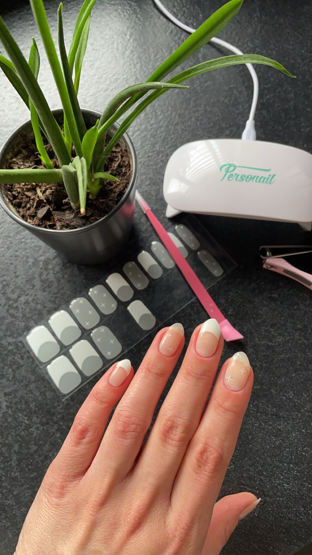 Frenchie Star | French Tip Super Jellies DIY Semi Cured Gel Nail Wraps