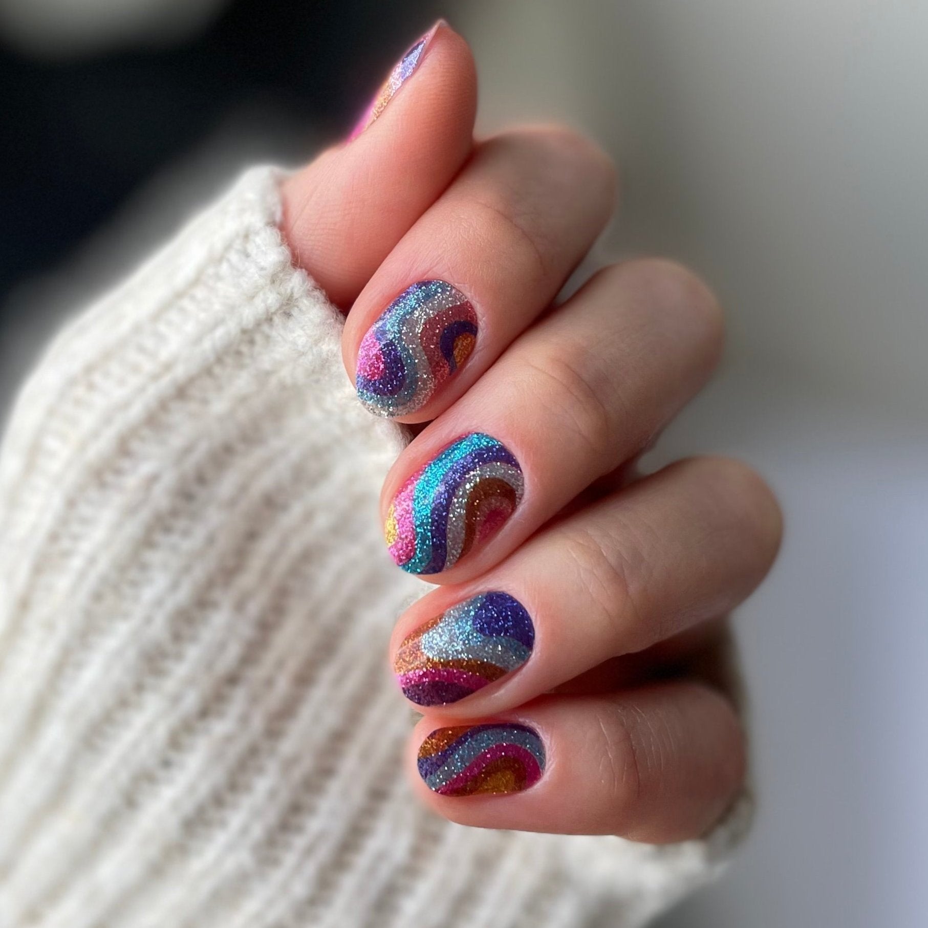 Groovy | Glitter Nail Polish Wrap