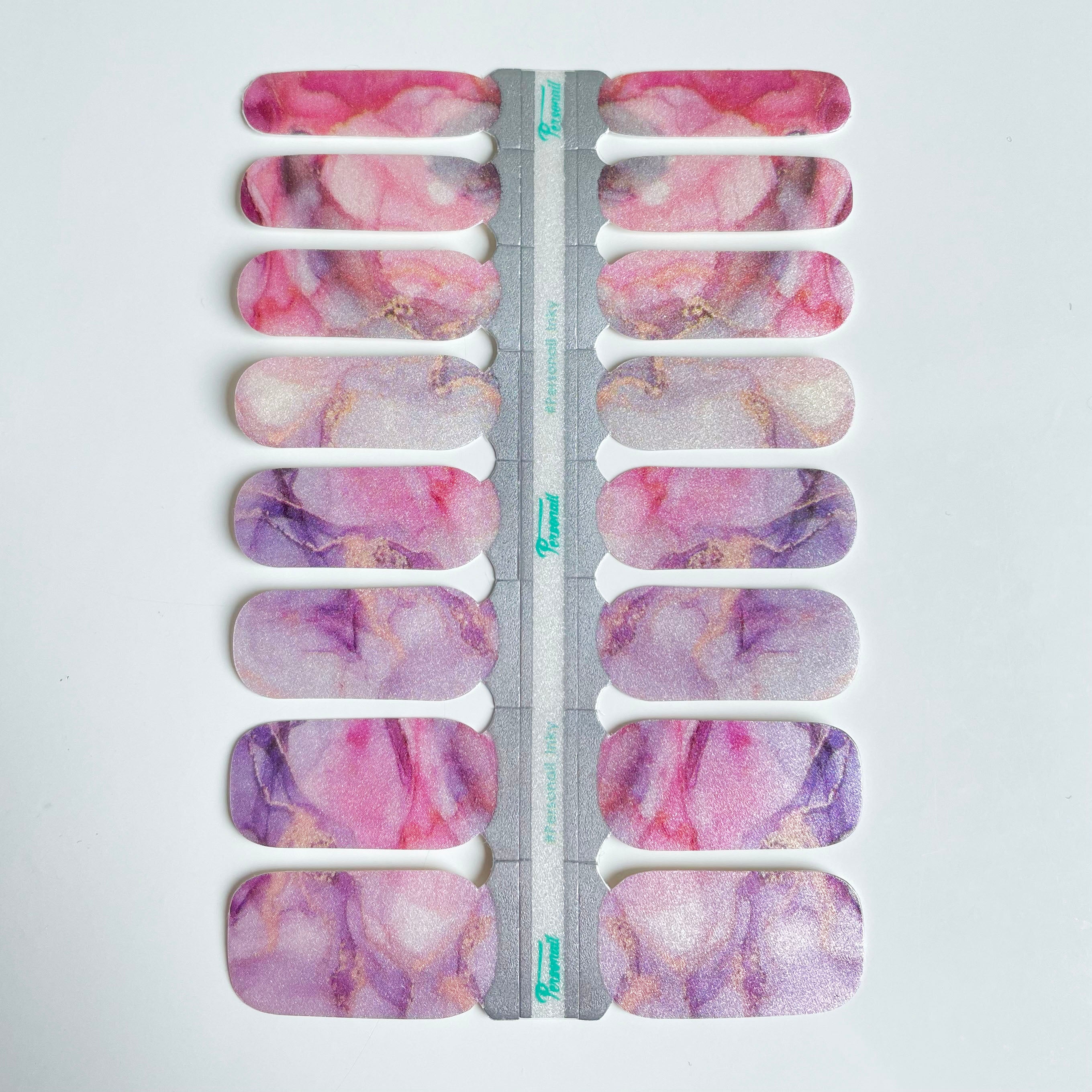 Inky | Purple Marble Nail Polish Wraps