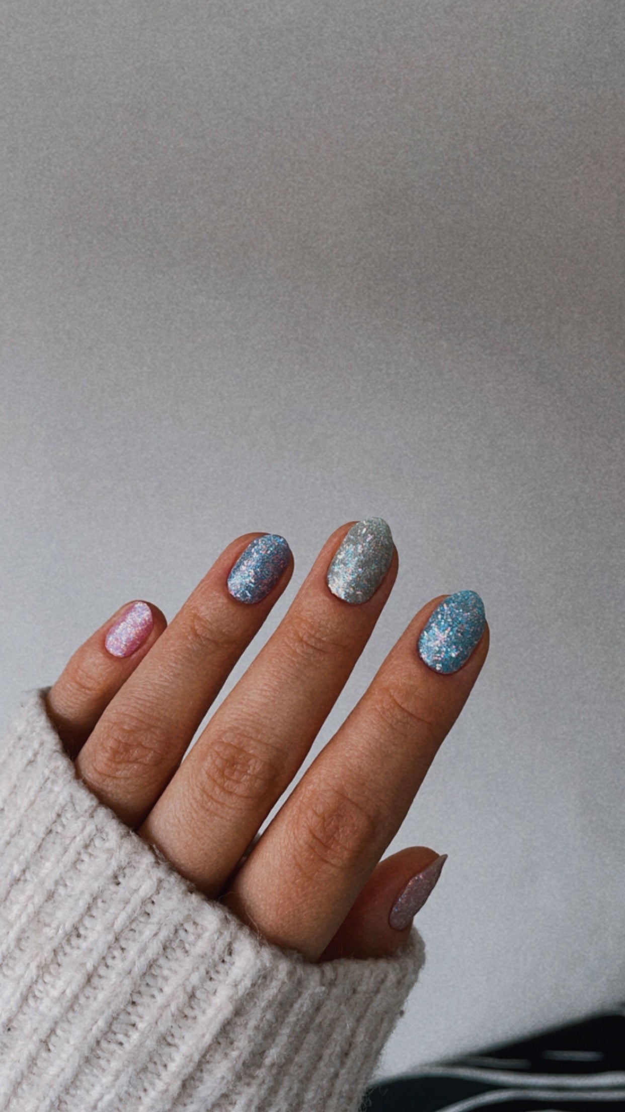 Jessica | Multi Rainbow Glitter Nail Polish Wraps