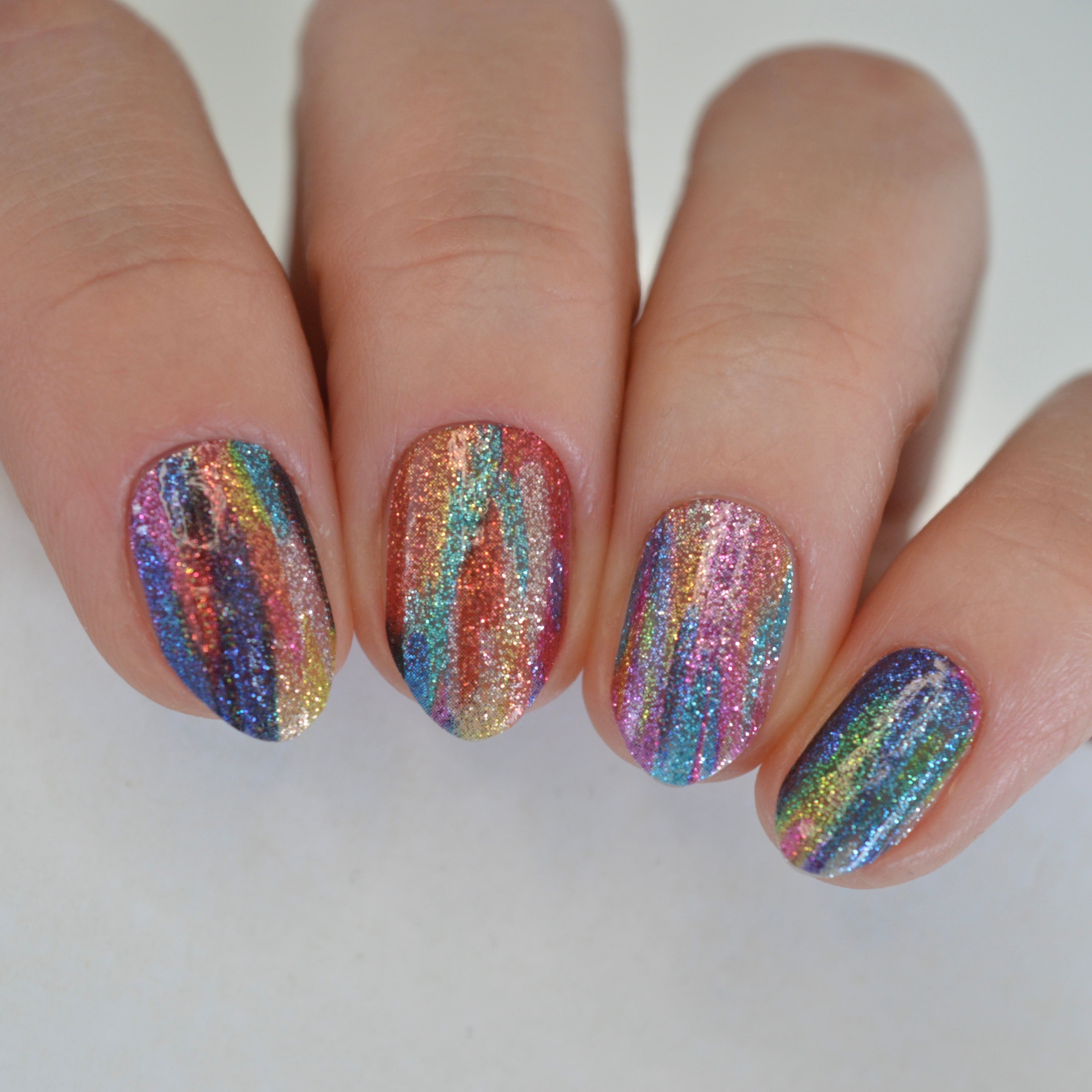 Paint | Rainbow Glitter Nail Polish Wraps