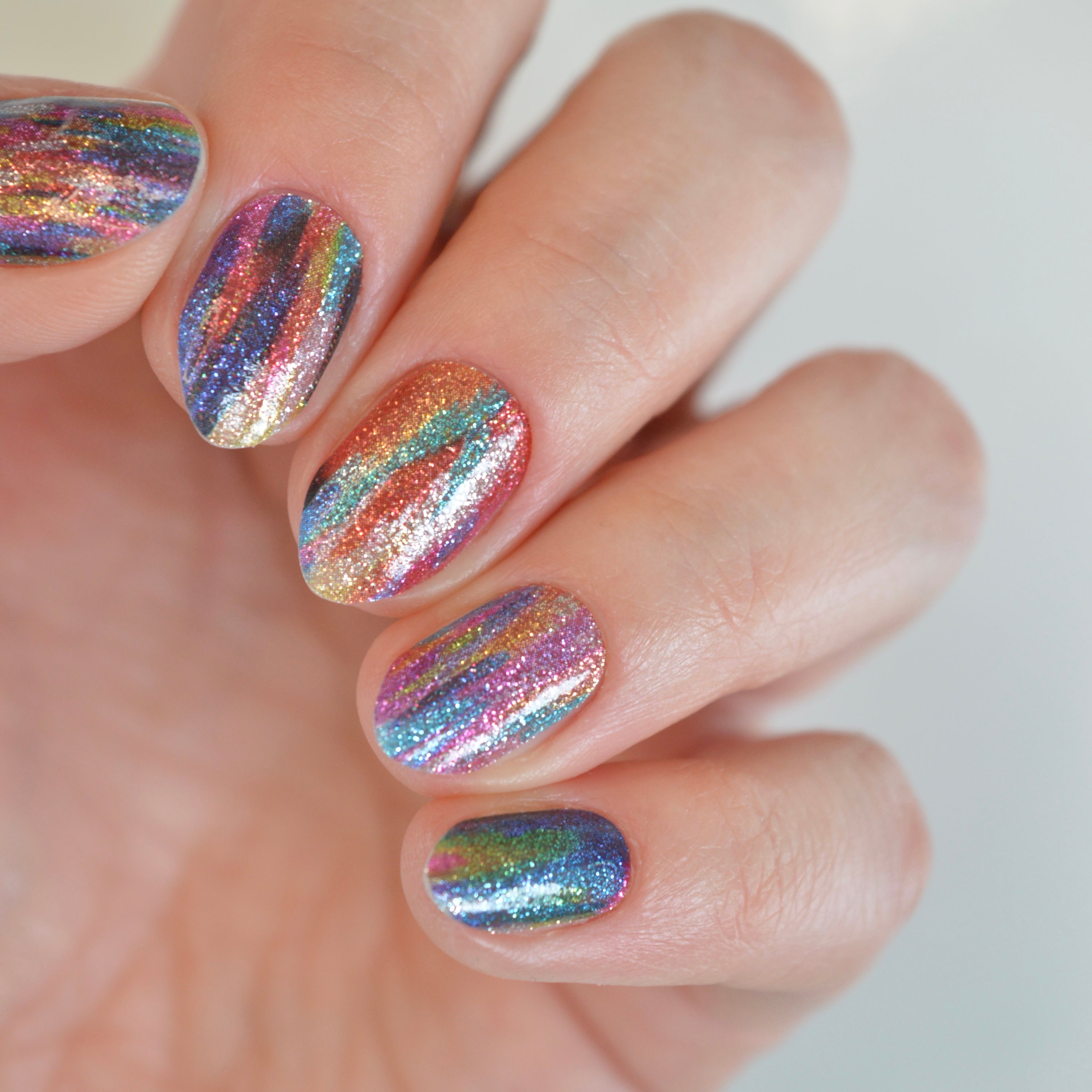 Paint | Rainbow Glitter Nail Polish Wraps