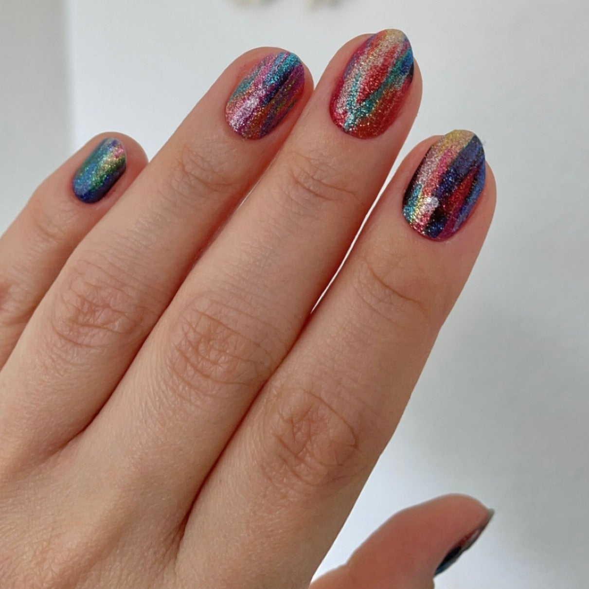 Paint | Rainbow Glitter Nail Polish Wraps