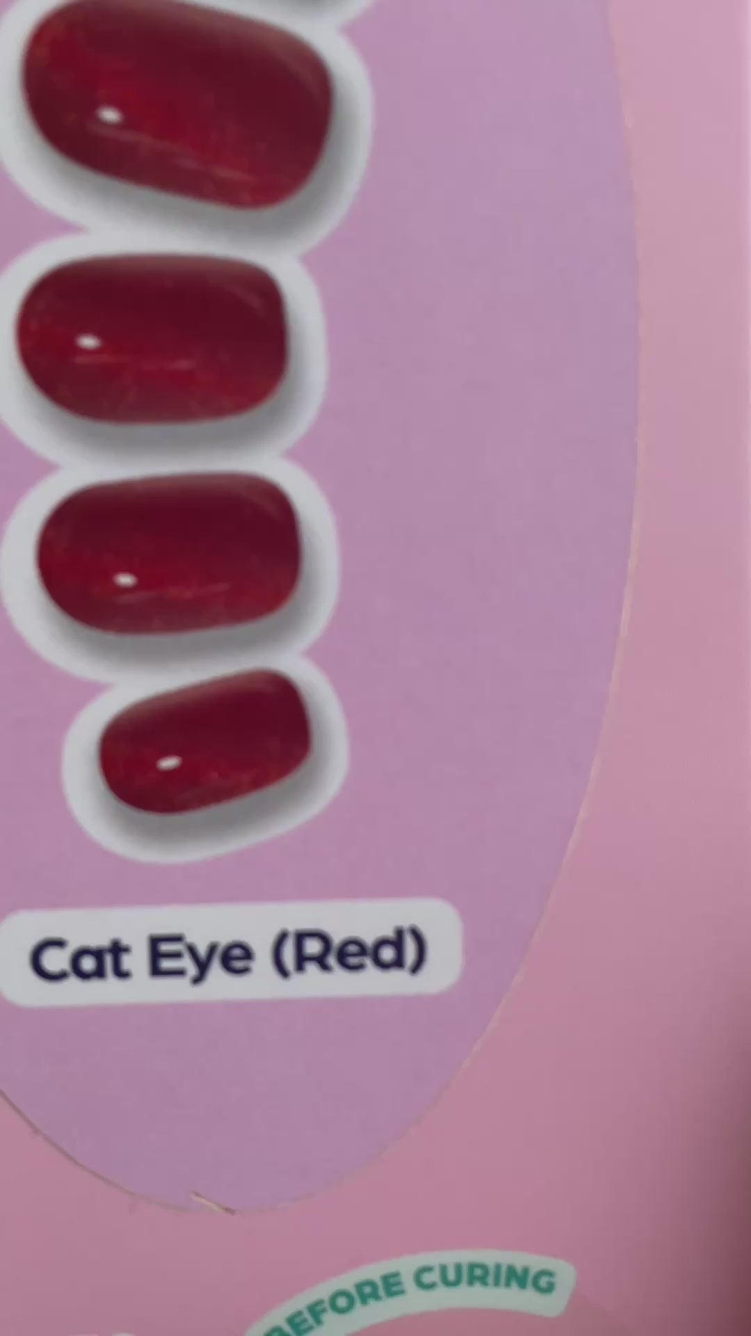 Cat Eye (Red) | Super Jellies DIY Hard Semi Cured Gel Nail Wraps