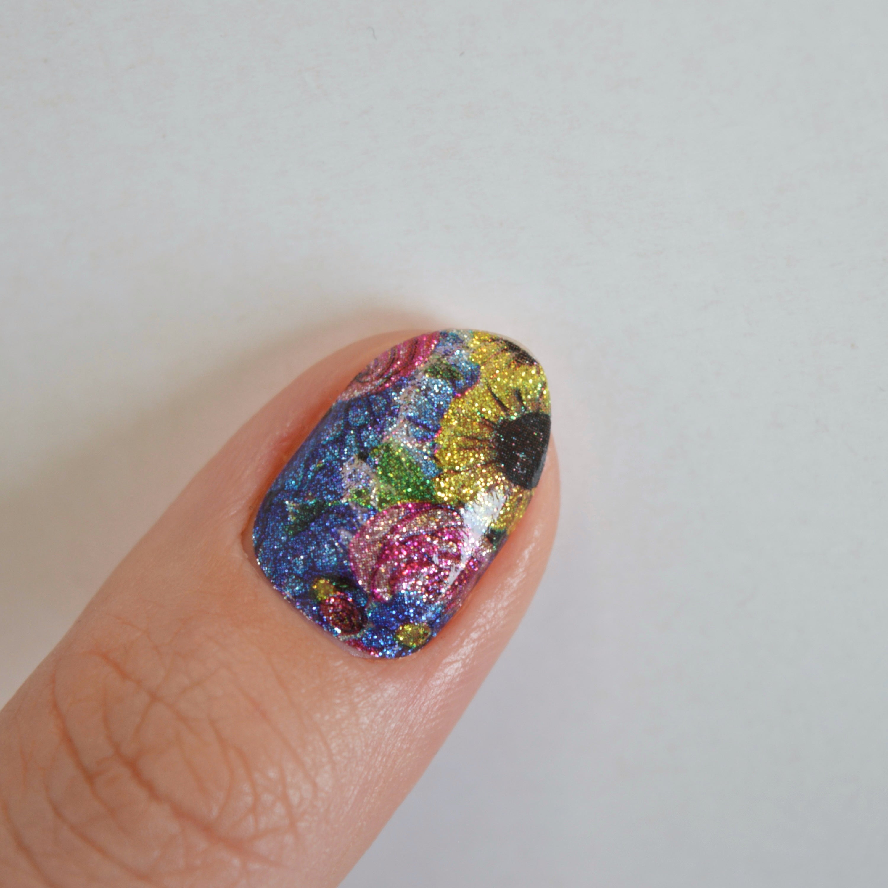 Sunflower Field | Glitter Nail Polish Wrap