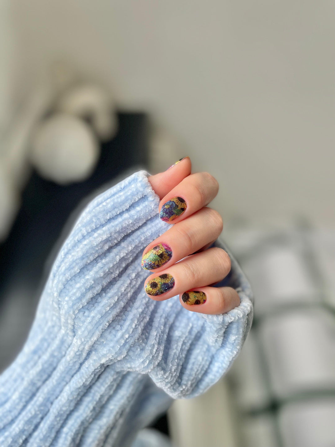 Sunflower Field | Glitter Nail Polish Wrap