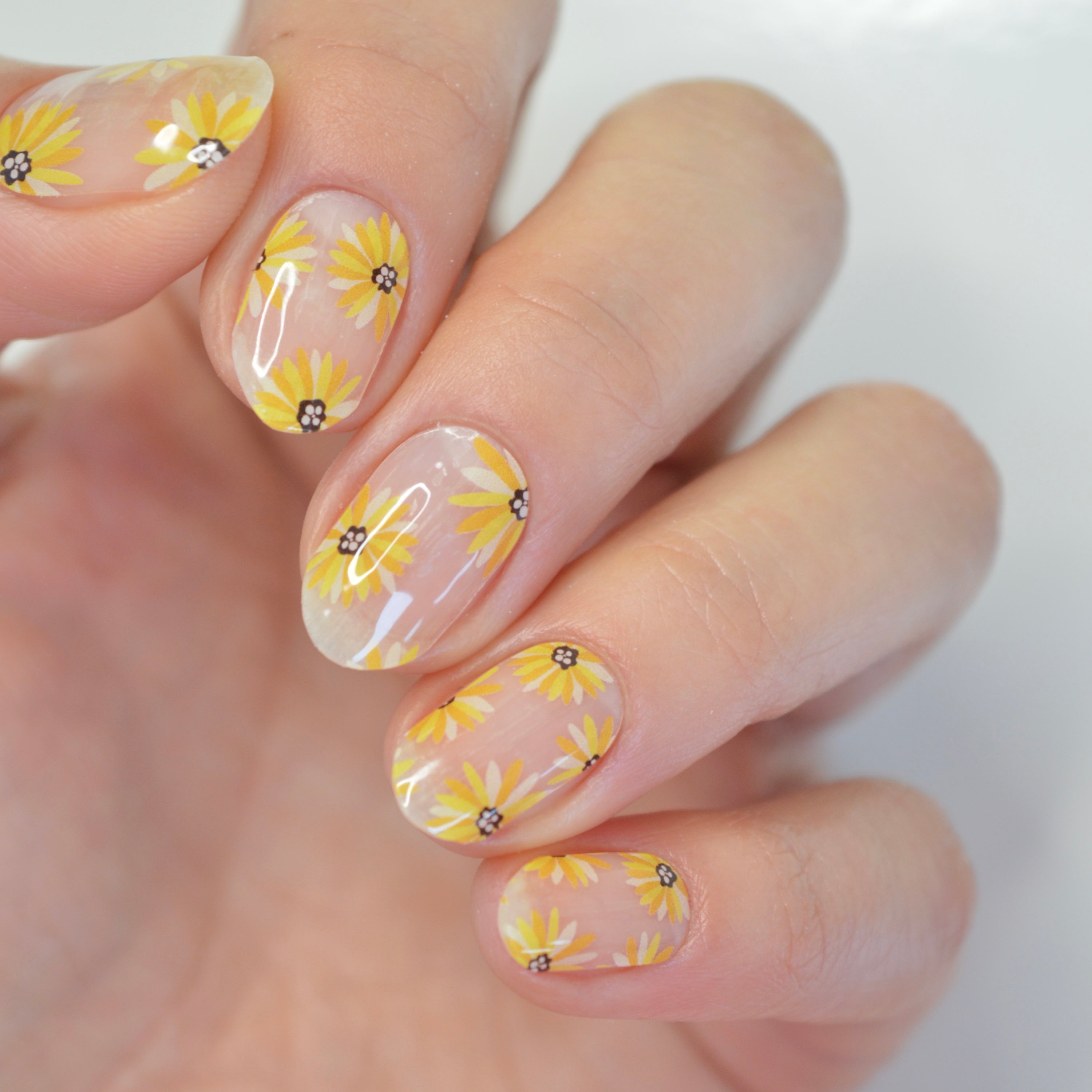 Sunshine | Sunflower Super Jellies DIY Hard Semi Cured Gel Nail Wraps