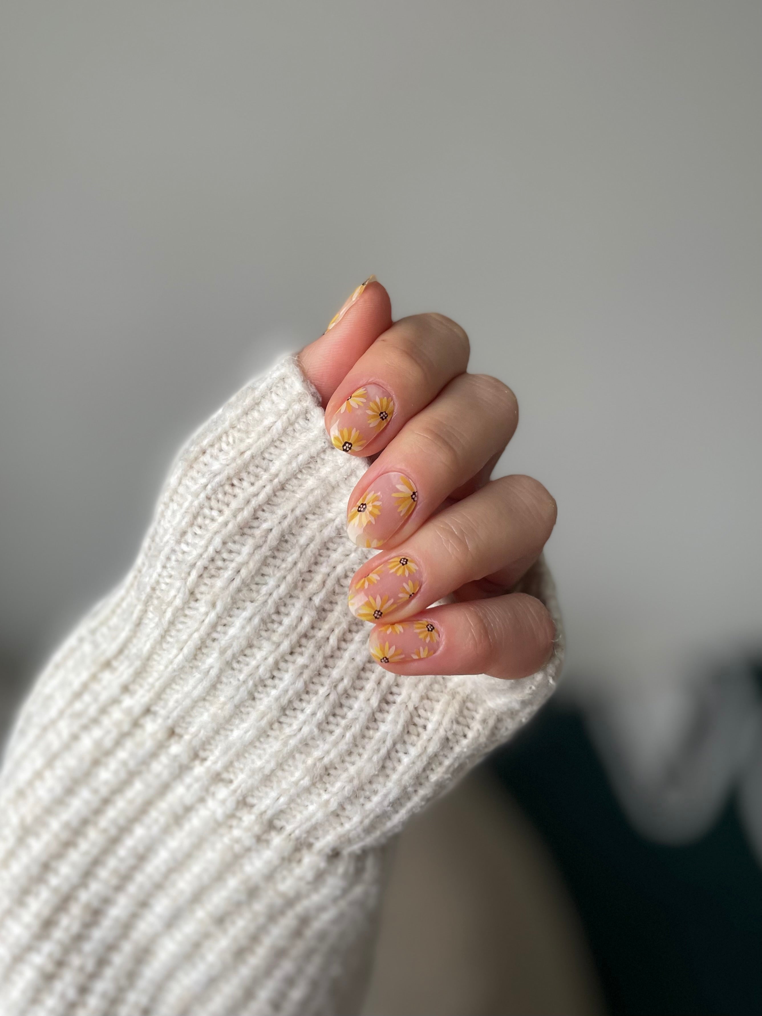 Sunshine | Sunflower Super Jellies DIY Hard Semi Cured Gel Nail Wraps