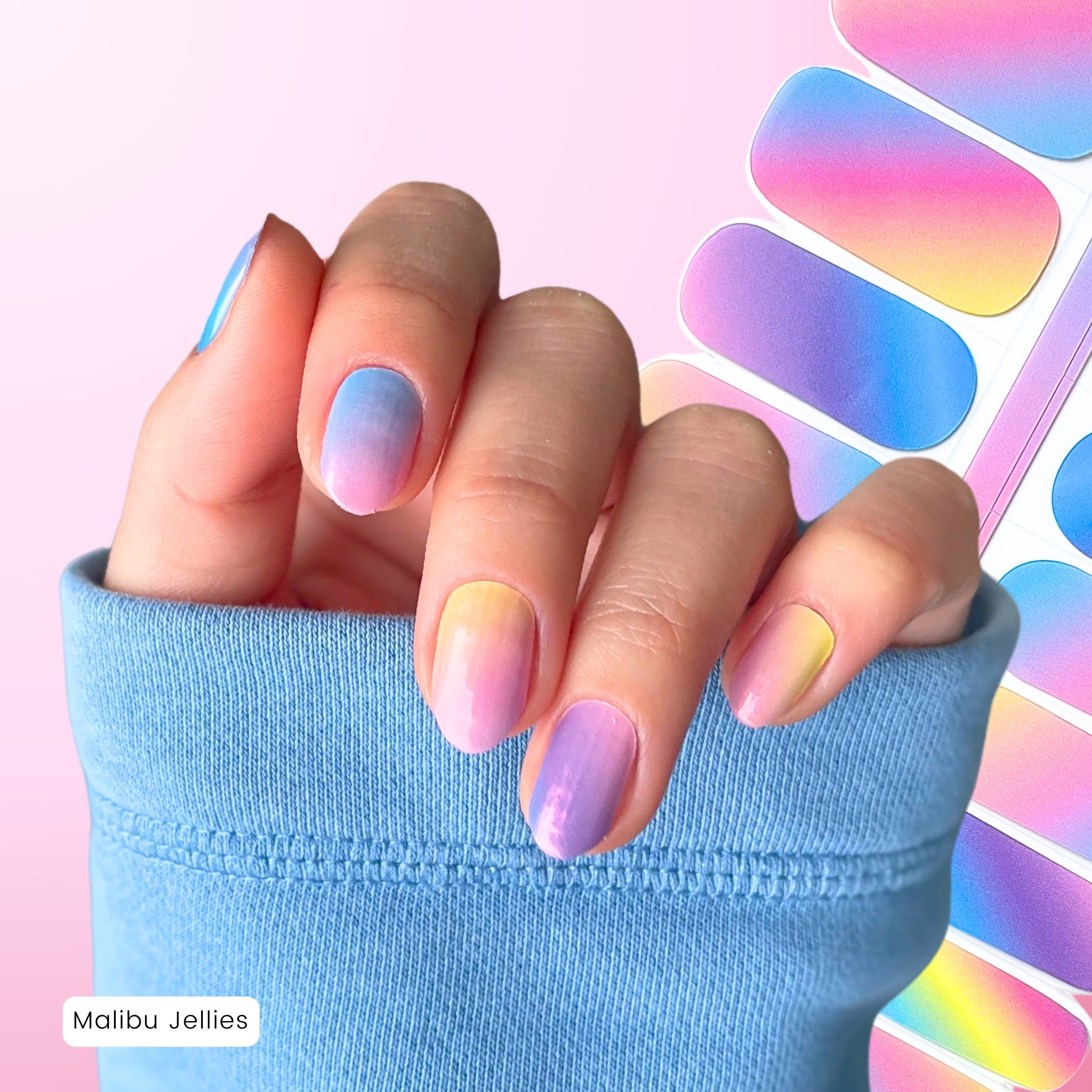 Malibu | Jellies DIY Soft Semi Cured Gel Nail Wraps