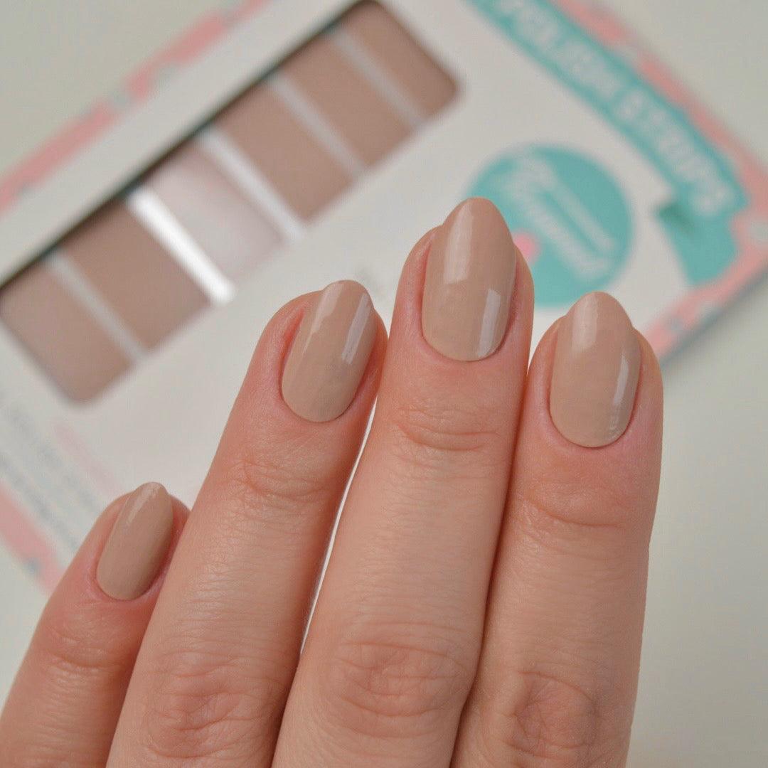 Coffee | Neutral Plain Colour Nail Polish Wrap