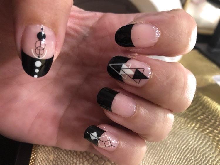 Black Tips |  French Tip Nail Polish Wraps