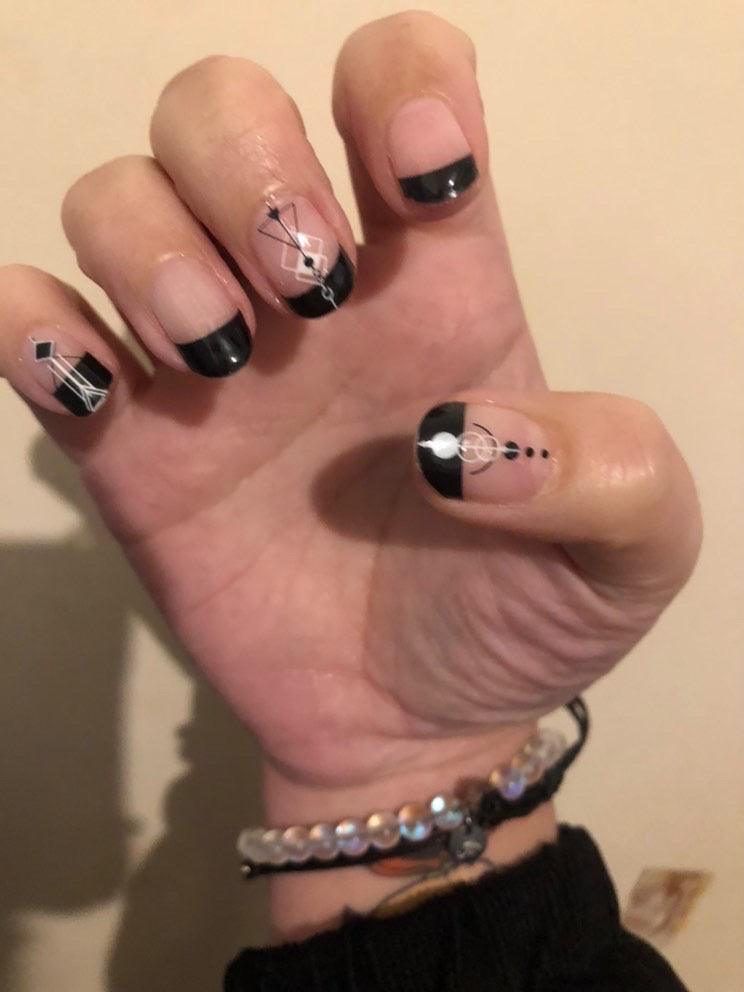 Black Tips |  French Tip Nail Polish Wraps