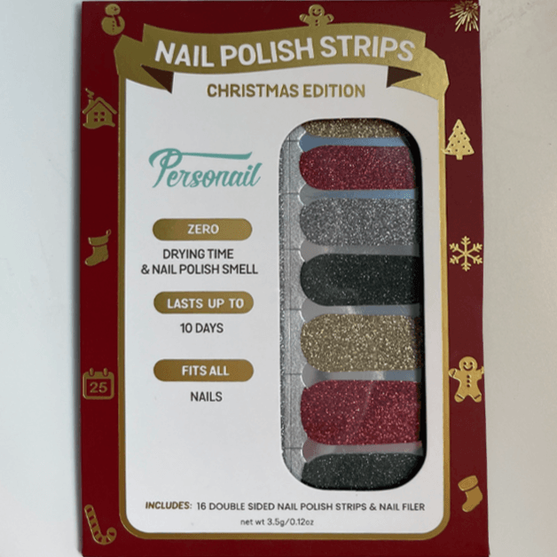 Glitzy | Christmas Glitter Nail Polish Wrap