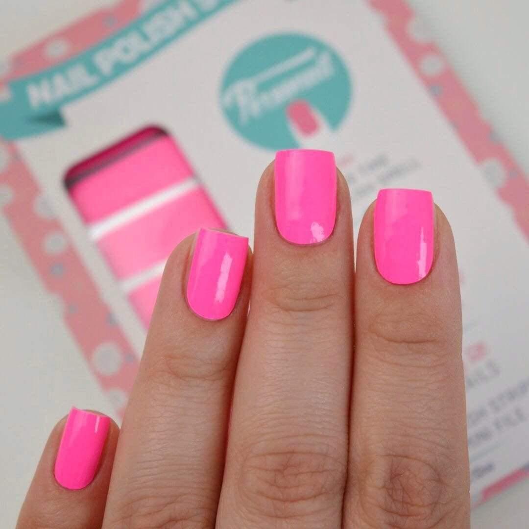 Personail Nail Wraps Neon Pink