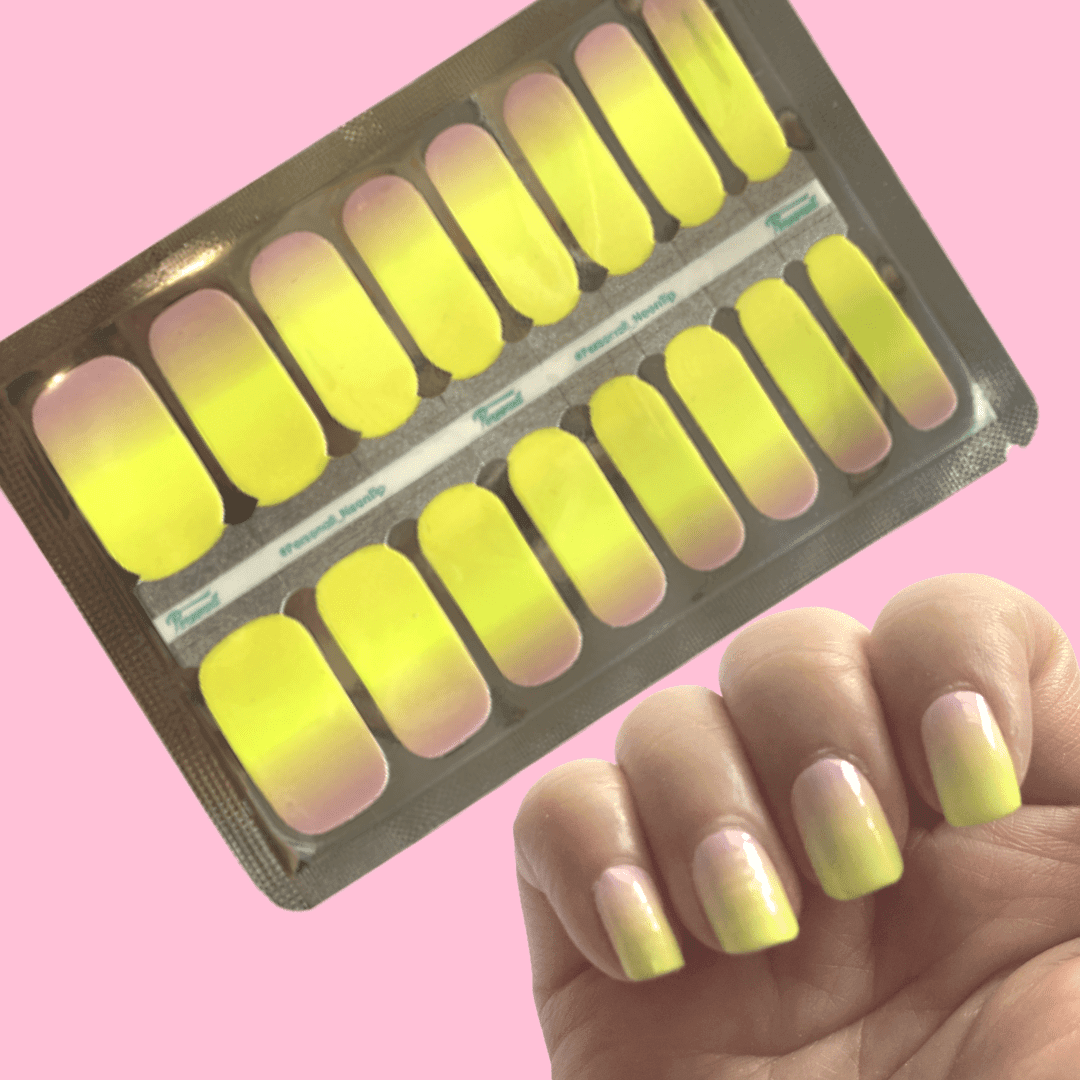 Personail Nail Wraps Neon Tips Nail Wraps