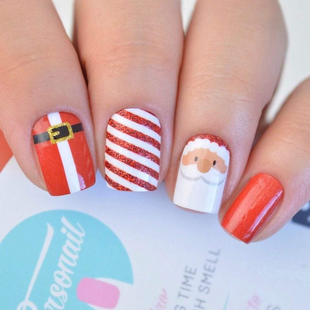 Personail Nail Wraps Santa