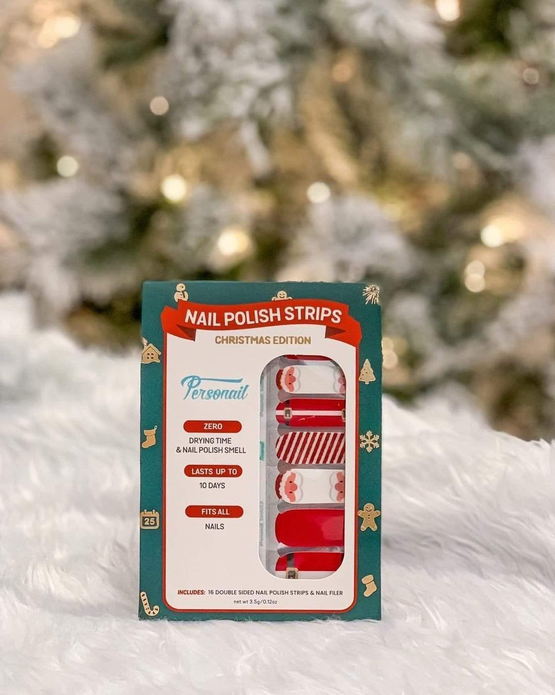 Personail Nail Wraps Santa